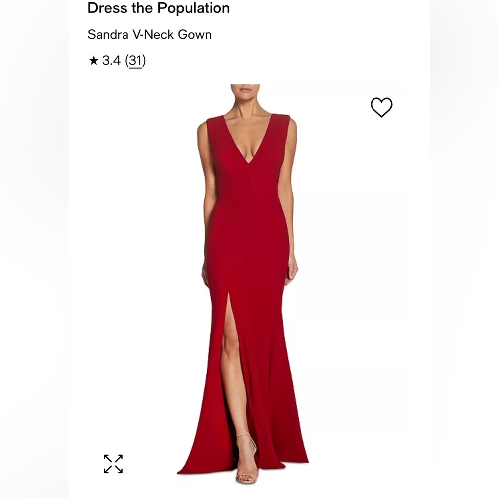 Dress the population Sandra V-neck Maxi gown